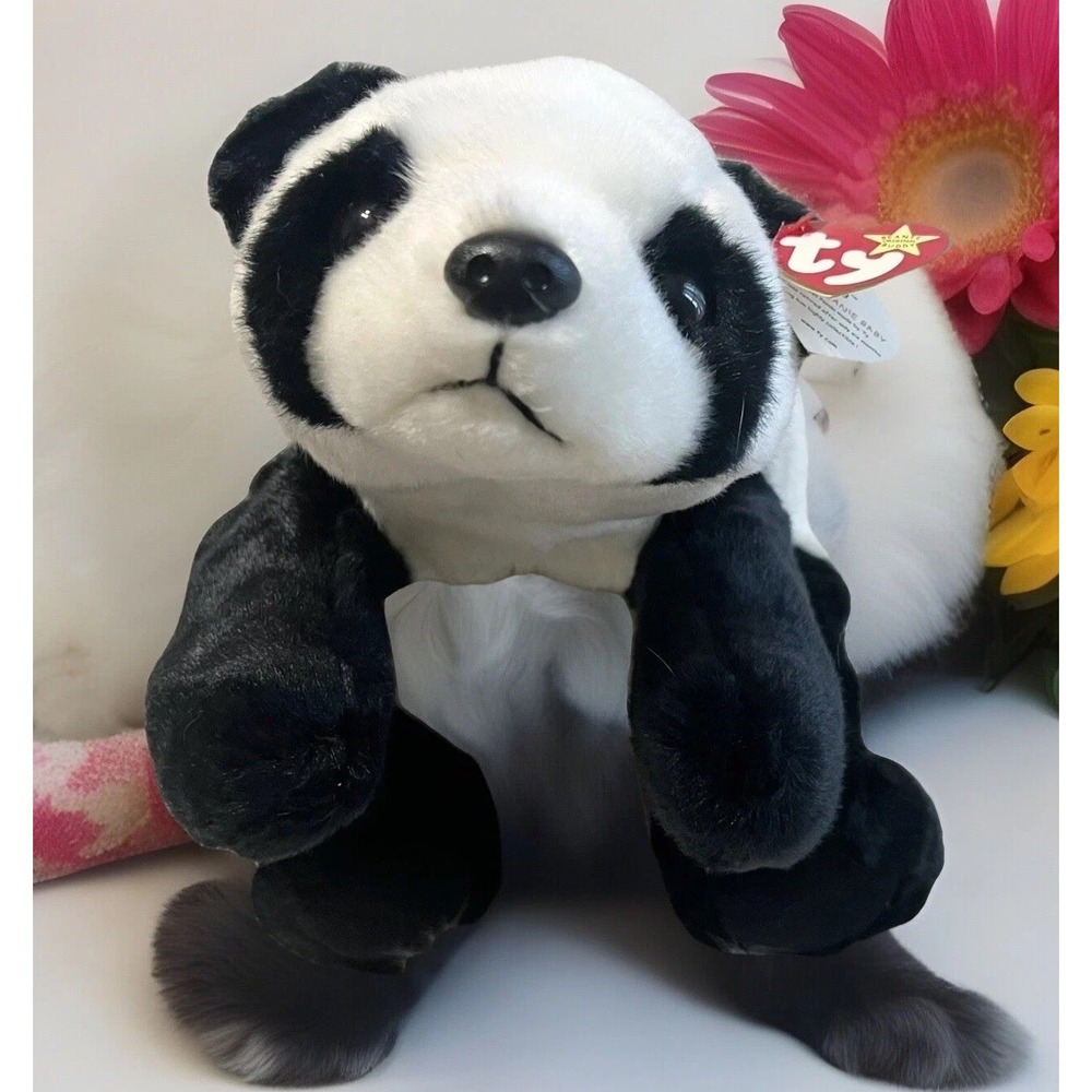 1998 Ty Beanie Buddy PEKING the Panda Bear 14"‎ Plush Vintage Stuffed Animal